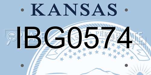 IBG0574 Kansas License Plate