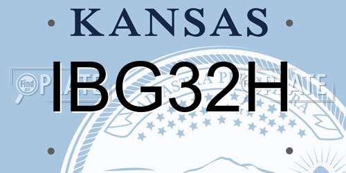 IBG32H Kansas License Plate