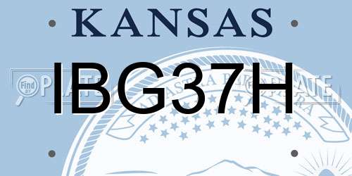 IBG37H Kansas License Plate