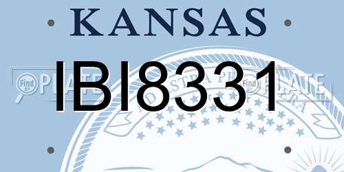 IBI8331 Kansas License Plate