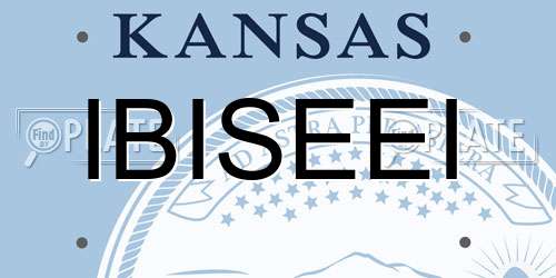 IBISEEI Kansas License Plate