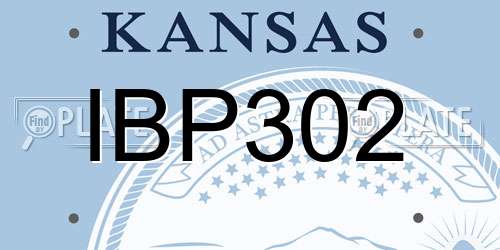 IBP302 Kansas License Plate