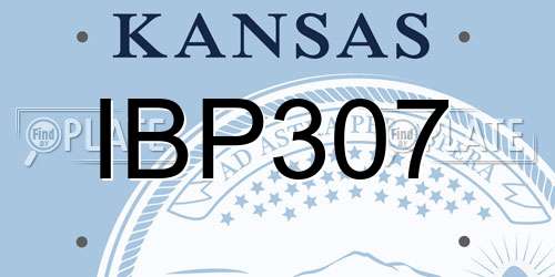 IBP307 Kansas License Plate