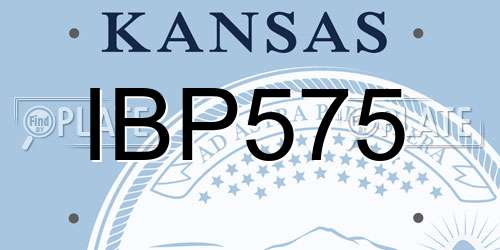 IBP575 Kansas License Plate