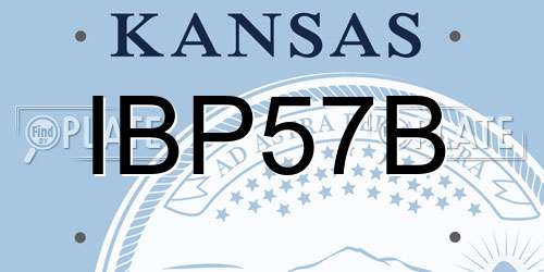IBP57B Kansas License Plate