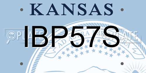 IBP57S Kansas License Plate