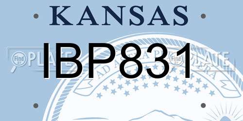 IBP831 Kansas License Plate