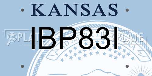 IBP83I Kansas License Plate