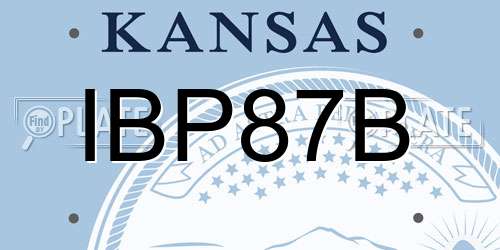 IBP87B Kansas License Plate