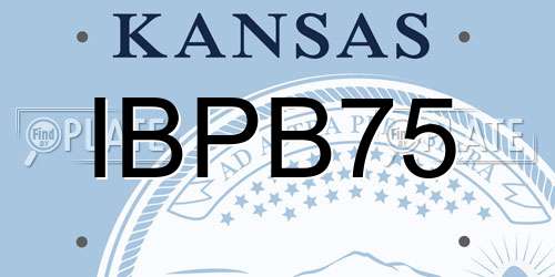 IBPB75 Kansas License Plate