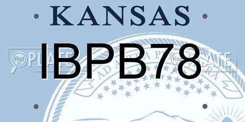 IBPB78 Kansas License Plate