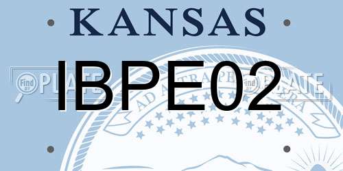 IBPE02 Kansas License Plate