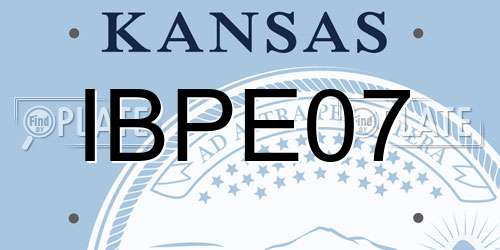 IBPE07 Kansas License Plate