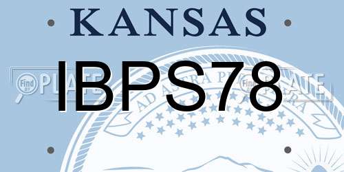 IBPS78 Kansas License Plate