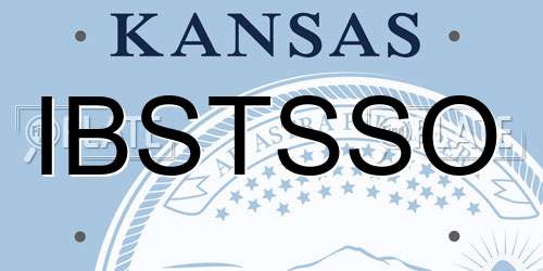IBSTSSO Kansas License Plate