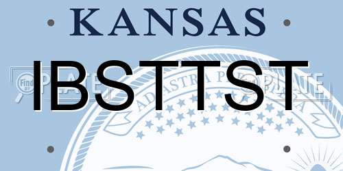 IBSTTST Kansas License Plate