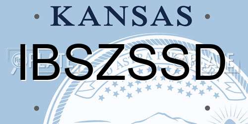 IBSZSSD Kansas License Plate
