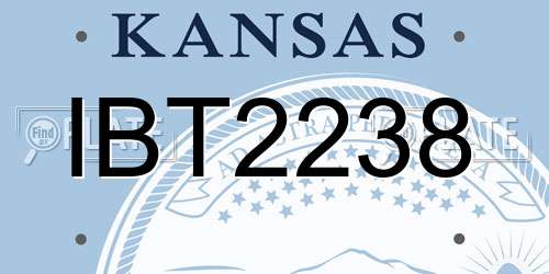 IBT2238 Kansas License Plate