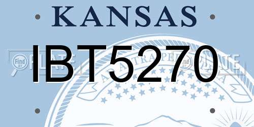 IBT5270 Kansas License Plate