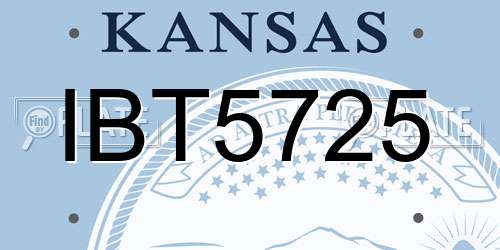 IBT5725 Kansas License Plate