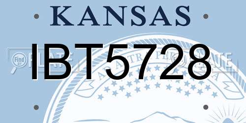 IBT5728 Kansas License Plate