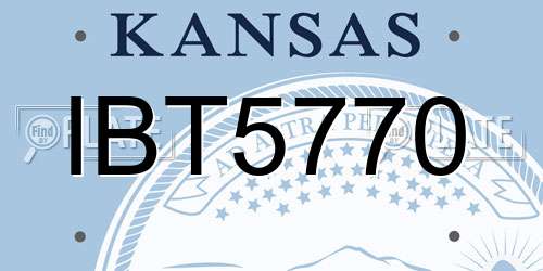 IBT5770 Kansas License Plate