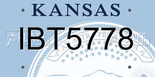 IBT5778 Kansas License Plate