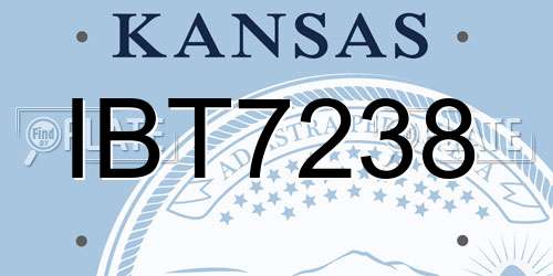 IBT7238 Kansas License Plate