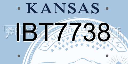 IBT7738 Kansas License Plate