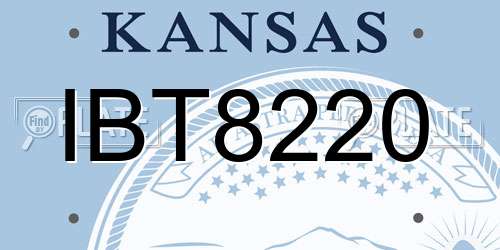 IBT8220 Kansas License Plate