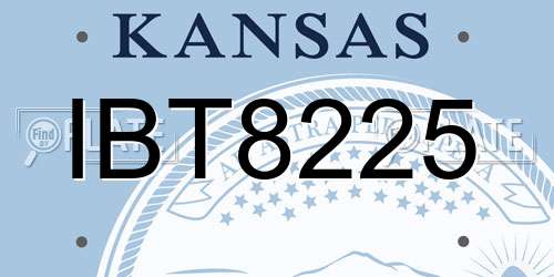 IBT8225 Kansas License Plate