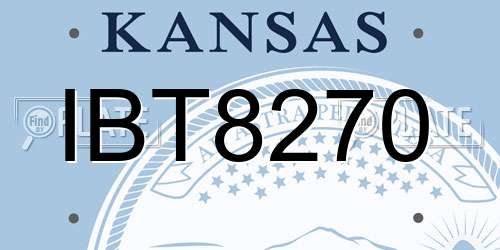 IBT8270 Kansas License Plate
