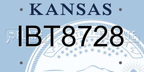 IBT8728 Kansas License Plate