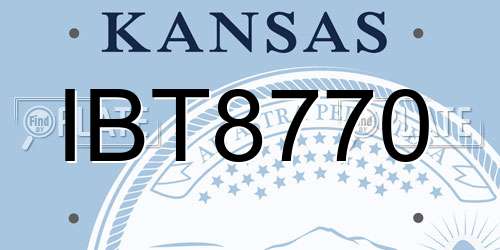IBT8770 Kansas License Plate
