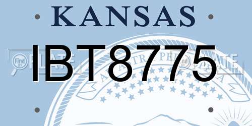 IBT8775 Kansas License Plate