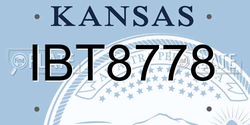 IBT8778 Kansas License Plate