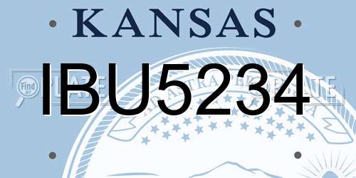 IBU5234 Kansas License Plate