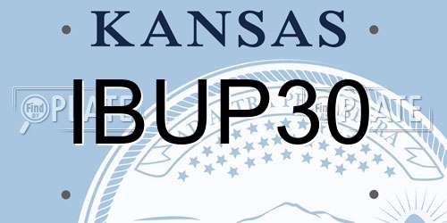 IBUP30 Kansas License Plate