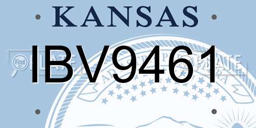 IBV9461 Kansas License Plate
