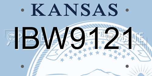 IBW9121 Kansas License Plate