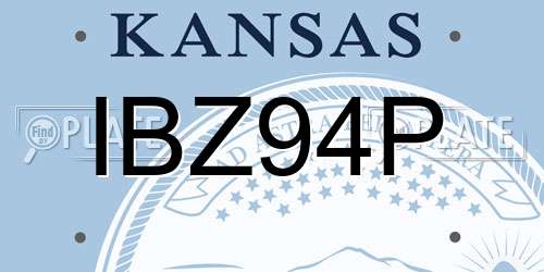 IBZ94P Kansas License Plate