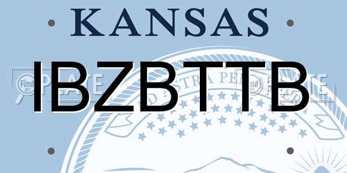 IBZBTTB Kansas License Plate