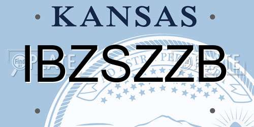IBZSZZB Kansas License Plate