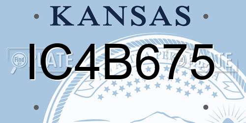 IC4B675 Kansas License Plate
