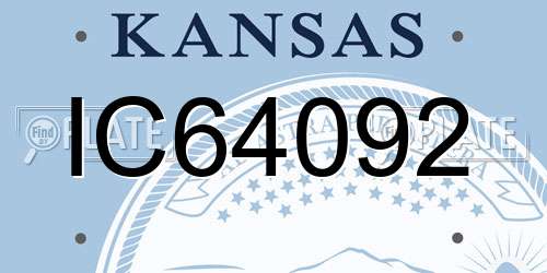 IC64092 Kansas License Plate