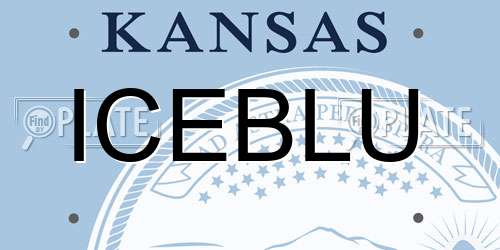ICEBLU Kansas License Plate
