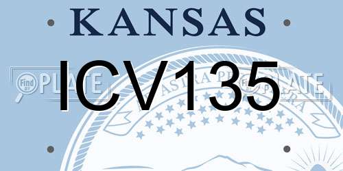 ICV135 Kansas License Plate