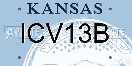 ICV13B Kansas License Plate