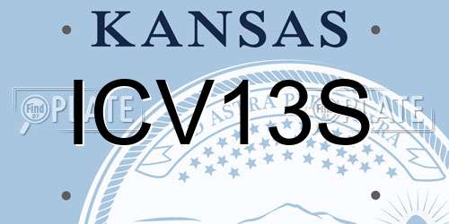 ICV13S Kansas License Plate