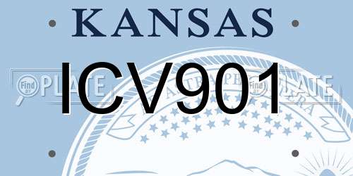 ICV901 Kansas License Plate